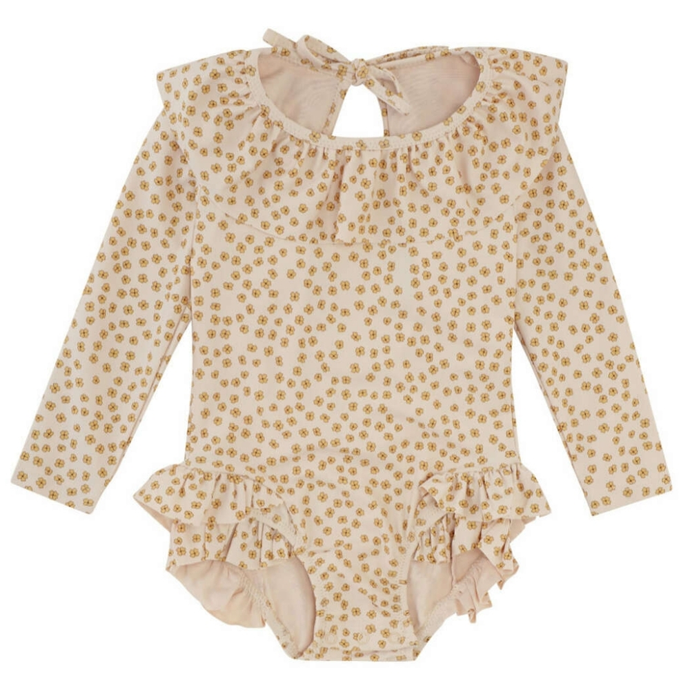 NWT Konges Sløjd Manuca Long Sleeve Baby BadpakButtercup Yellow